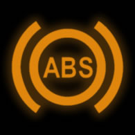 ABS fault warning light