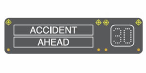 Accident motorway signal