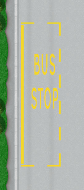 Bus Stop road marking