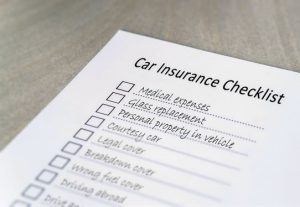 Fully comprehensive car insurance checklist