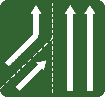 Dual carriageway sign