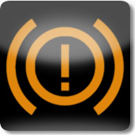 Land Rover / Range Rover / Evoque / Discovery brake (amber exclamation mark) warning dashboard warning light