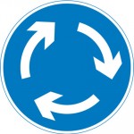 UK mini roundabout sign