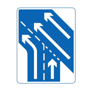 Motorway slip road sign
