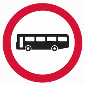 No buses allowed sign