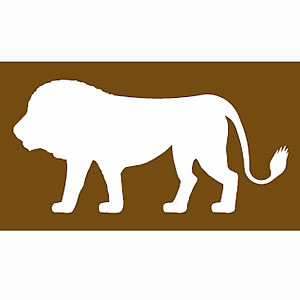 Safari park tourist attraction symbol 