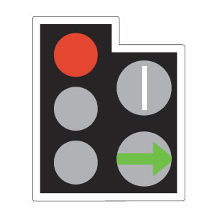 Traffic lights filter arrow